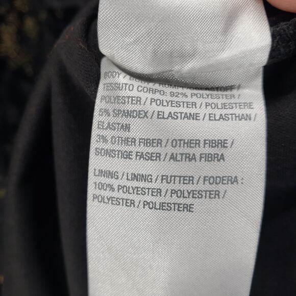 Isaac Mizrahi Women's Black Gold Velvet Burnout Faux Wrap Dress Size Small - Picture 9 of 14